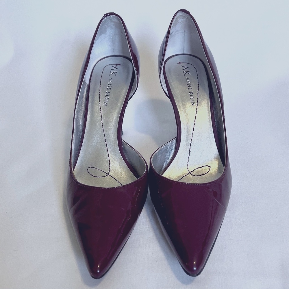 Women's Anne Klein Christa D'Orsay Plum Berry 3" Heels, Size 6.5M
